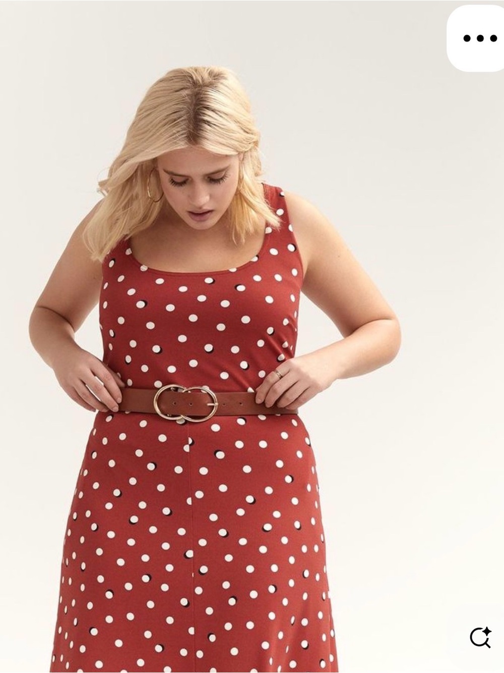 Retro Polka Dot Midi Dress